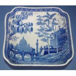 Spode 'Tiber' pattern square bowl, C:1820