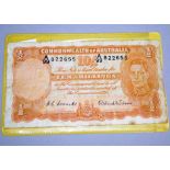 1952 Ten Shilling banknote pre-decimal