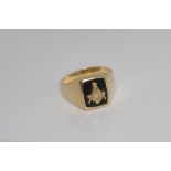 Gentleman's 9ct gold Freemason Masonic ring