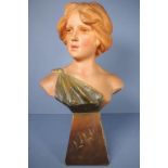 Vintage plaster bust of a lady