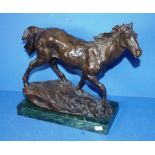 Brass sculpture of horse