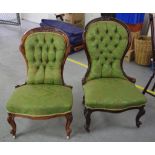 Two antique grandmother chairs