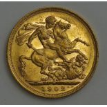 Australian Gold Sovereign 1902 Melbourne