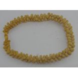 Good antique carved ivory choker