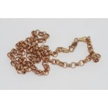 9ct rose gold belcher chain