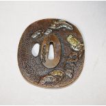 Japanese bronze tsuba