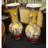 Pair of large Japanese floor vases