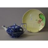 Vintage Wedgwood blue & white teapot