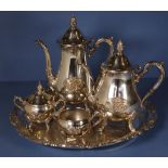Five piece Viners silver plated tea & coffee set