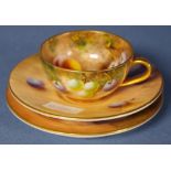 Royal Worcester miniature cup/saucer and plate