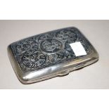 George V sterling silver cigarette case