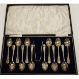 Boxed set Hardy Bros silver plated teaspoons