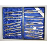 Set twelve pairs fruit knives & forks