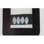 Four unset Australian marquise cut opals