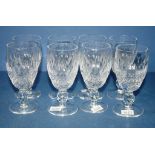 Eight Waterford Colleen port glasses