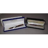 Waterman Paris red marble ball point pen in case