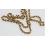 9ct yellow gold twist necklace