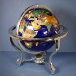 World globe on spinning axis