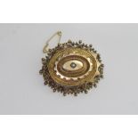 Victorian gold brooch, with open back