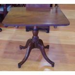 Late Regency mahogany pedestal table