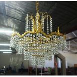 Four light gilded chandelier
