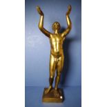 Vintage brass figure of a man