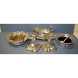 Five various silver plated table ware pieces