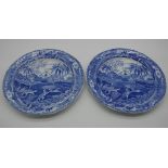 Two Spode 'Indian Sporting Scenes' plates