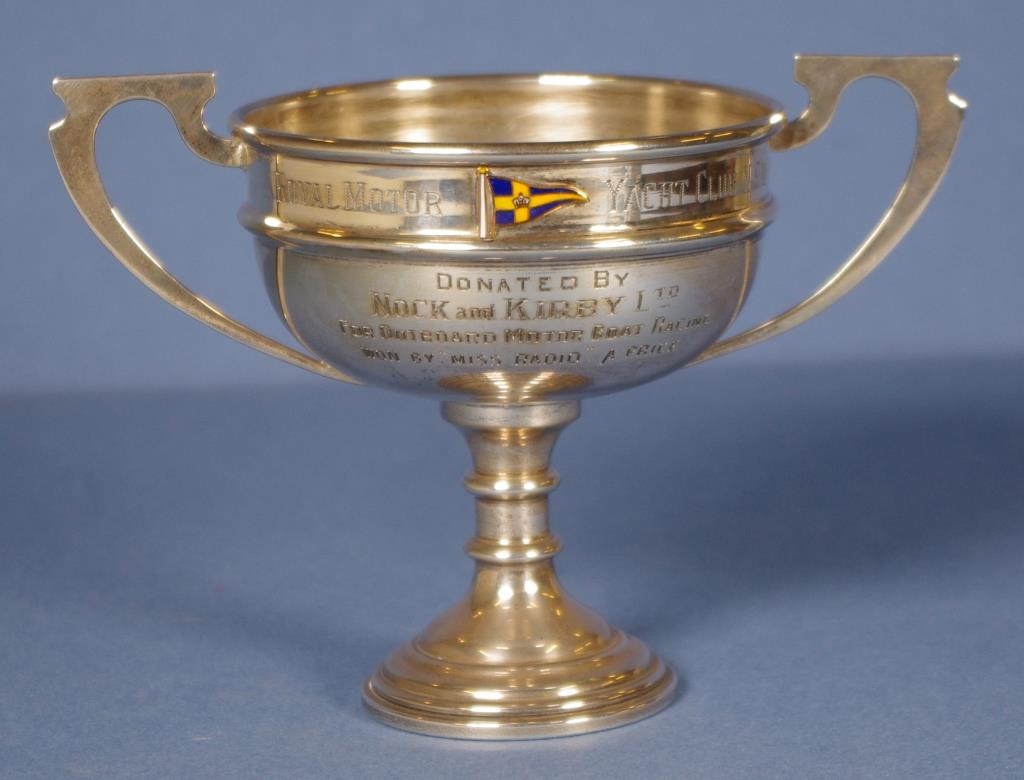 Sterling silver Royal Motor Yacht Club trophy