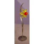 Swarovski crystal stemmed daffodil ornament