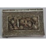 Chinese silver filigree card case