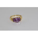 14ct gold and amethyst ring