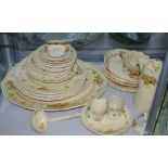 Thirty seven piece Doulton Wattle part dinner set