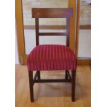 Regency inlaid mahogany bar back chair