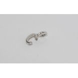 18ct white gold "C" pendant / enhancer