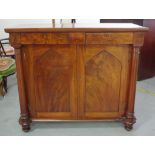 Victorian gothic revival mahogany sideboard