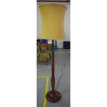 Vintage pokerwork standard lamp