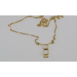 18ct yellow gold necklace with attached pendant