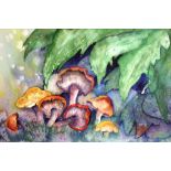 Chris Thomas, 'Mushrooms", watercolour