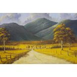 Hans Anger "Road to the mountains" oil