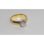 18ct yellow gold diamond (1ct) solitaire