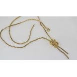 9ct yellow gold necklace with attached pendant