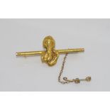 9ct brooch with gold nugget (approx 22-23ct)