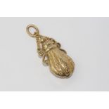 Good 9ct gold filigree perfume bottle pendant