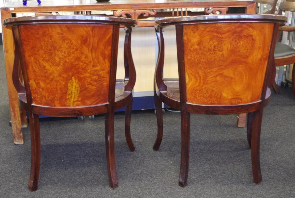 Pair of Cambodian rosewood armchairs - Image 5 of 6