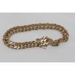 Vintage heavy 9ct gold bracelet