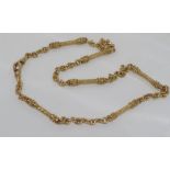 Good 9ct fancy link necklace