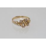 9ct yellow gold and diamond ring