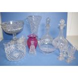 Quantity of crystal tableware