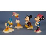 Four Royal Doulton Mickey Mouse character figures